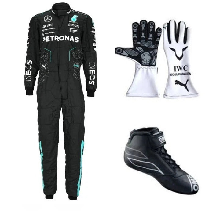 Digital Printed Go-Kart Racing Suit: Customizable Cordura Fabric   MERCEDES DESIGN